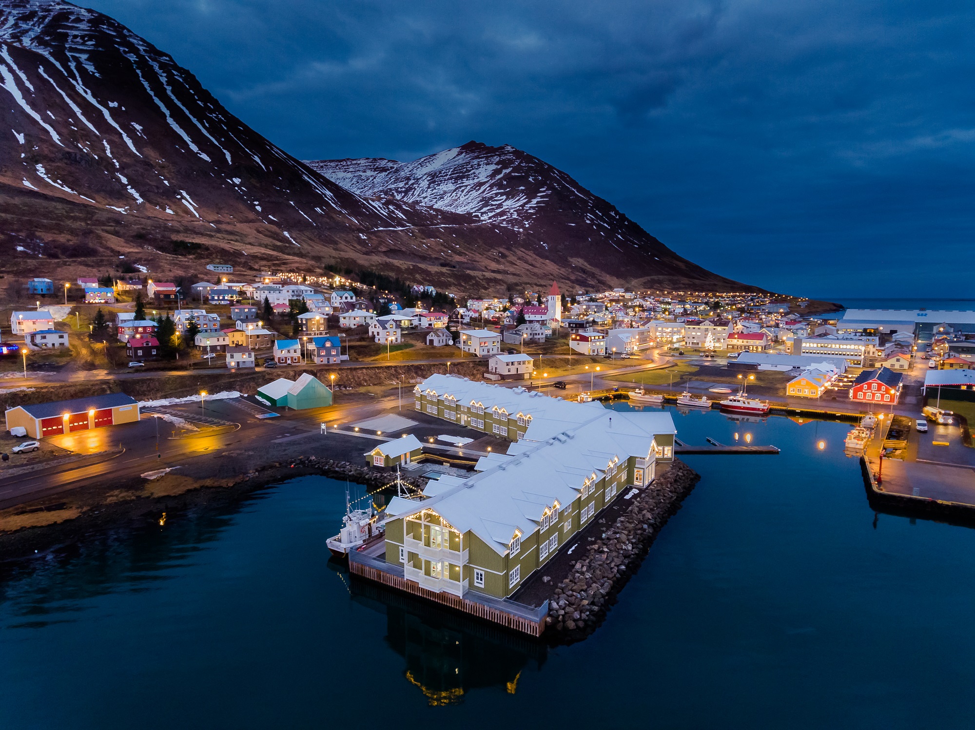 Exterior view of Siglo Hotel in North Iceland