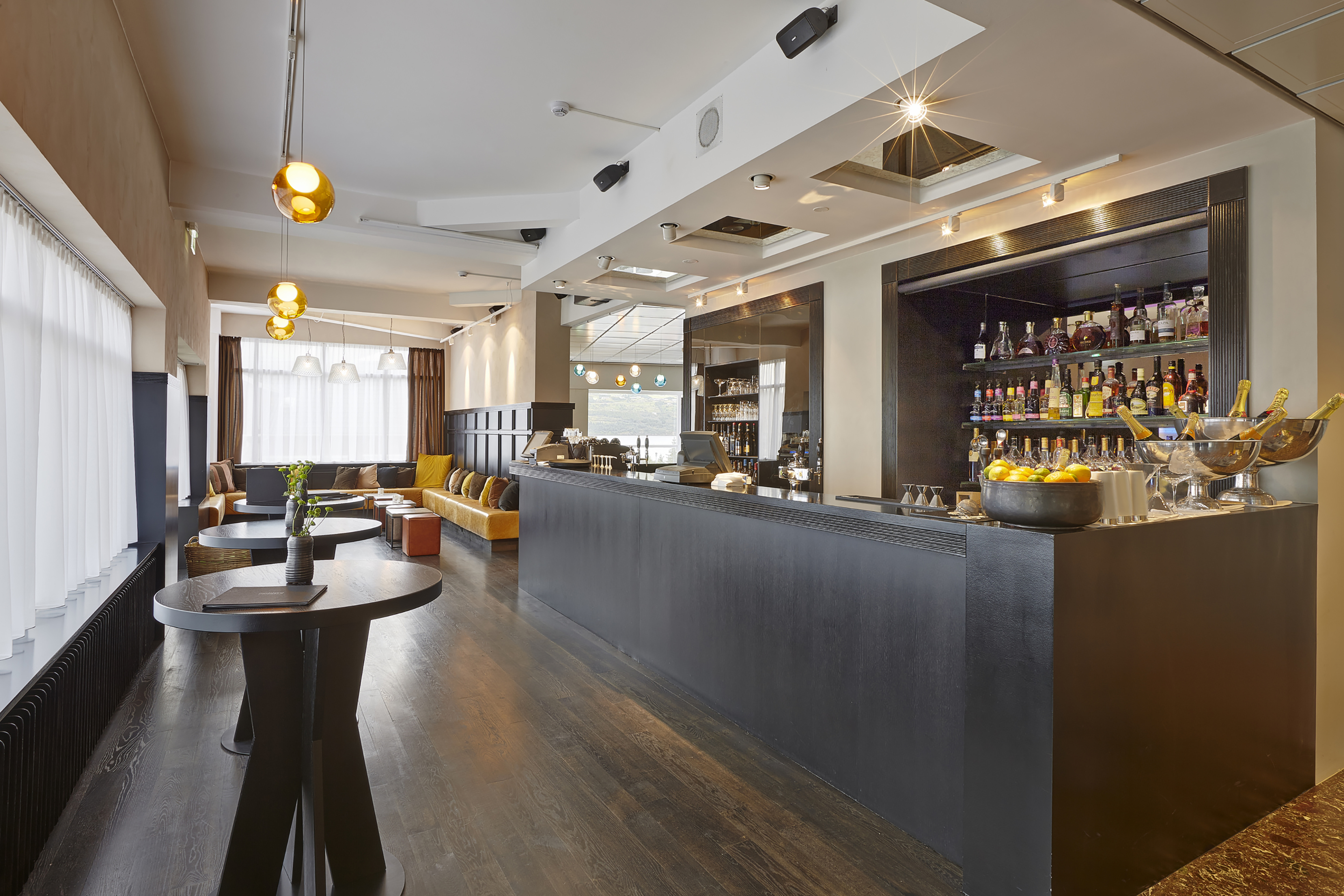 Bar area at Hotel Kea in Akureyri North Iceland.