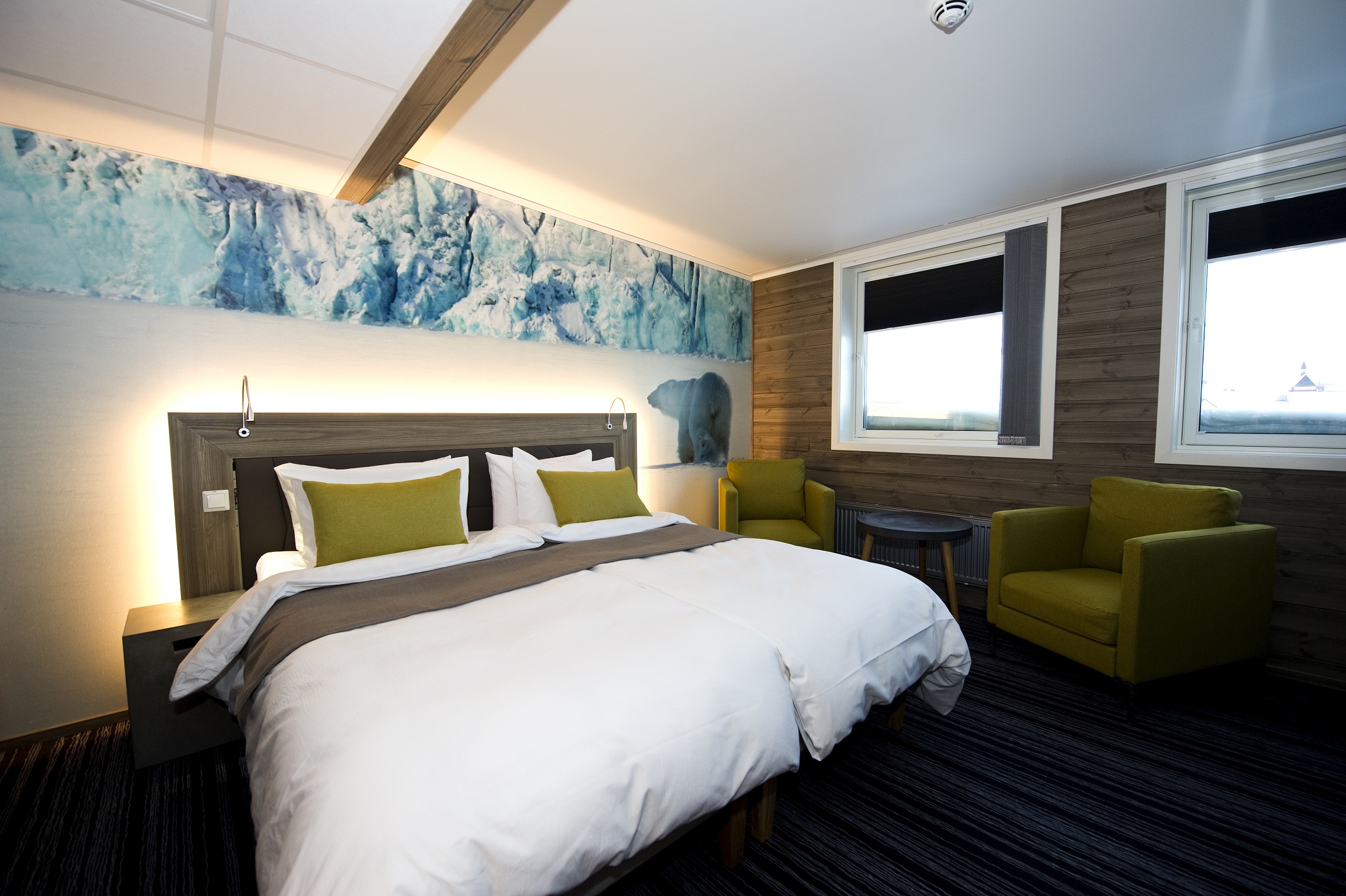 Double Superior room at Svalbard Hotel in Longyearbyen