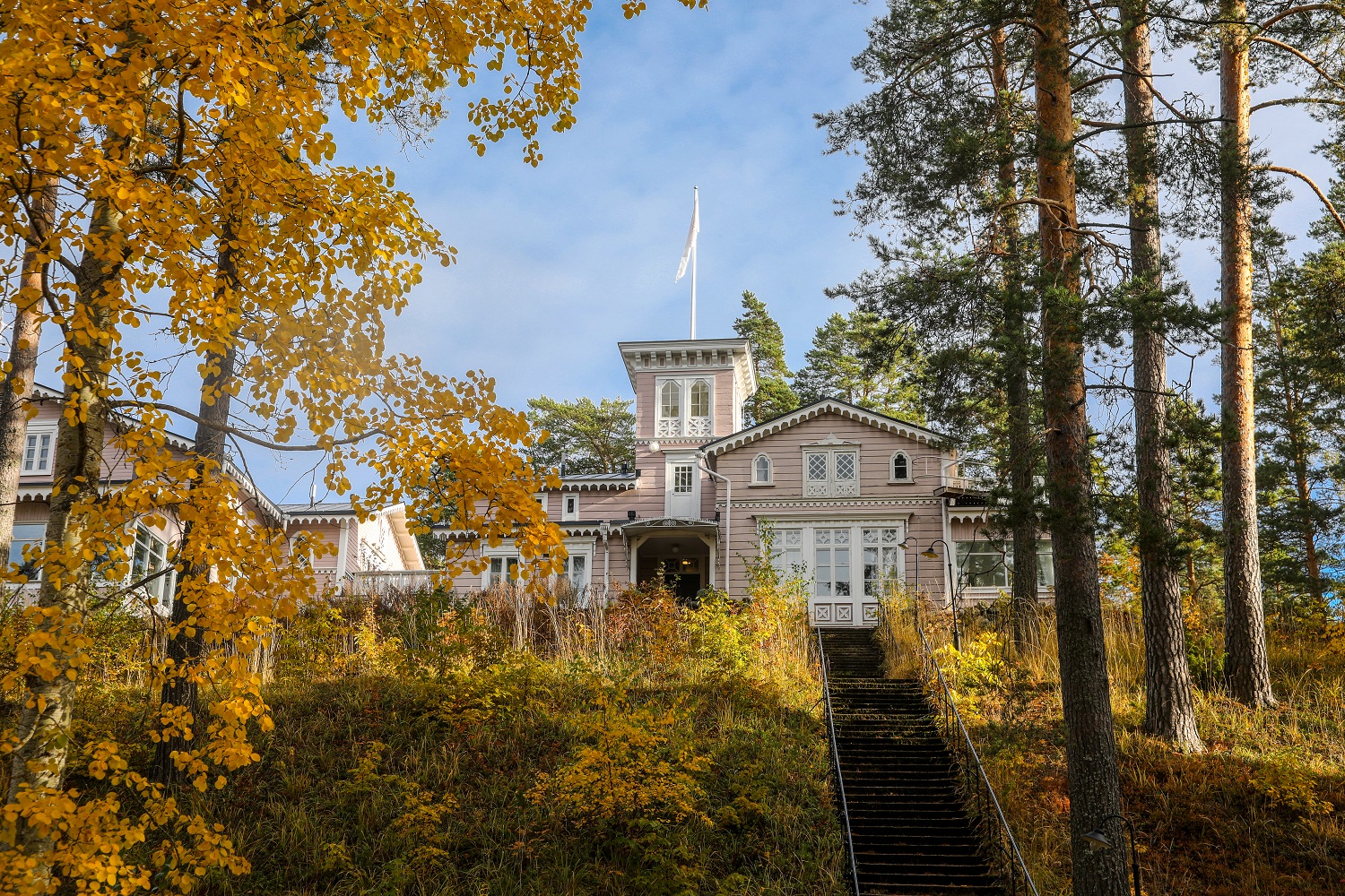 Hotel Punkaharju during autumn in Finland