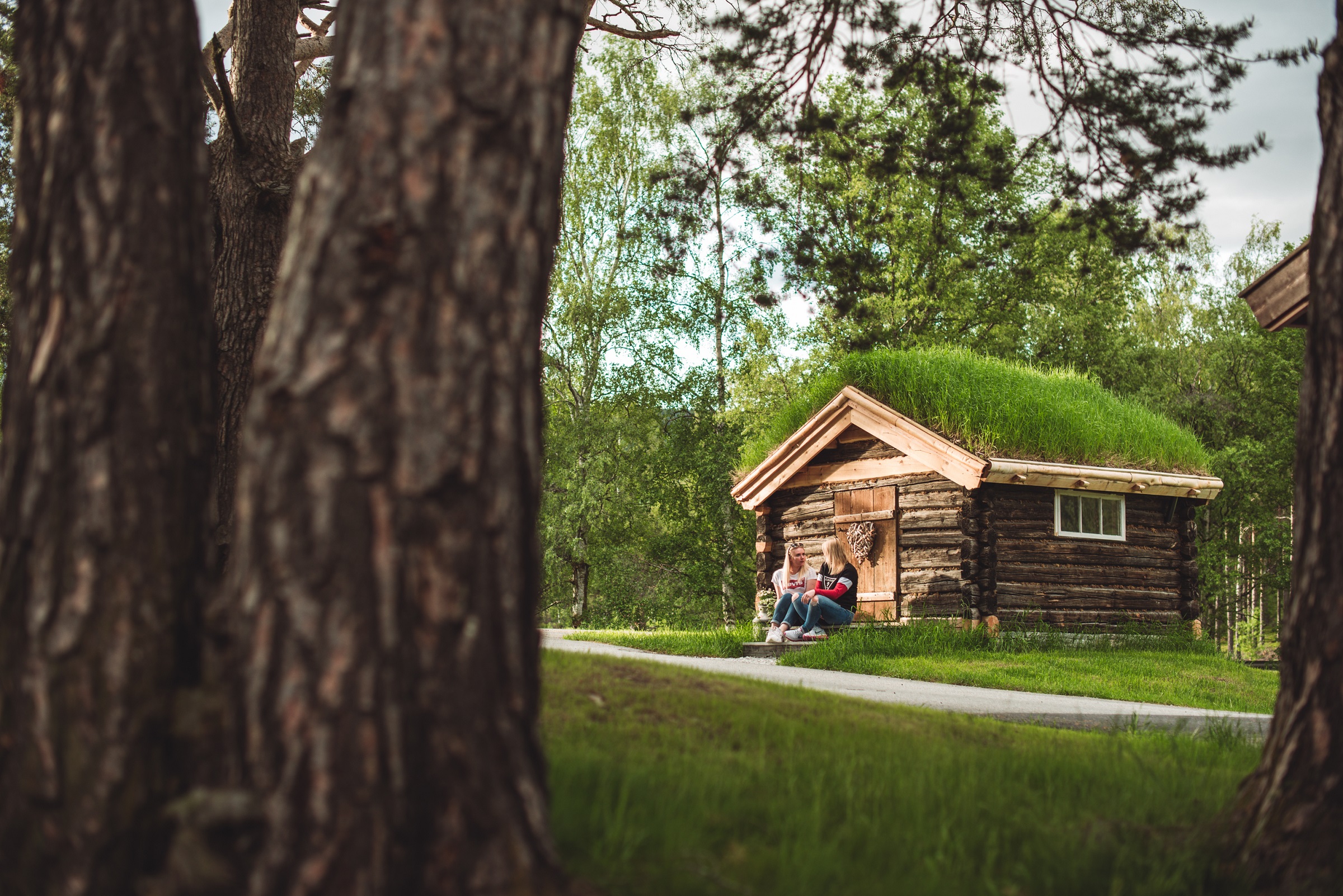 Exterior view of a cabin at Toftemo Turiststasjon in Norway