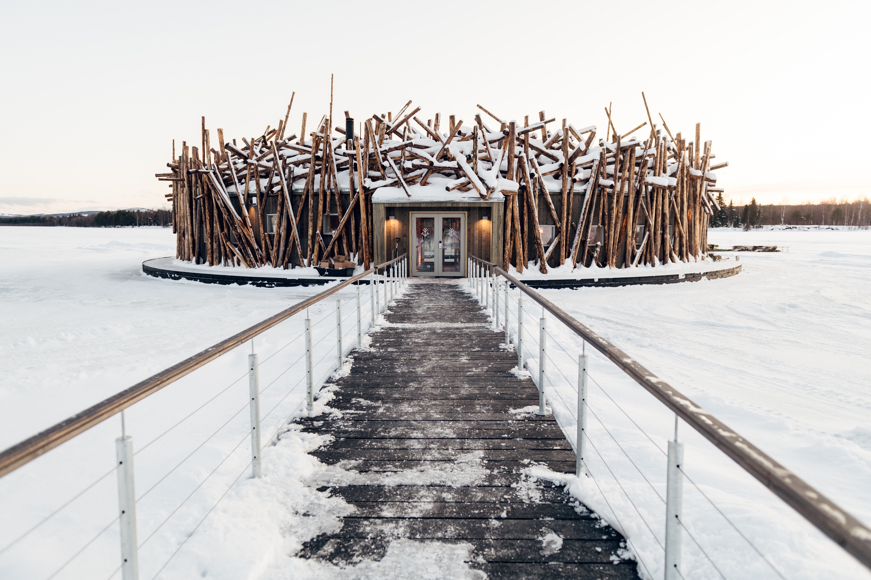 Arctic Bath spa building in Swedish Lapland
