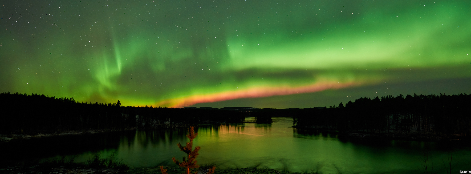 The northern lights in Sweden